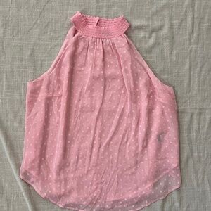 TORRID pink sleeveless light weight top blouse with dots women plus size 2